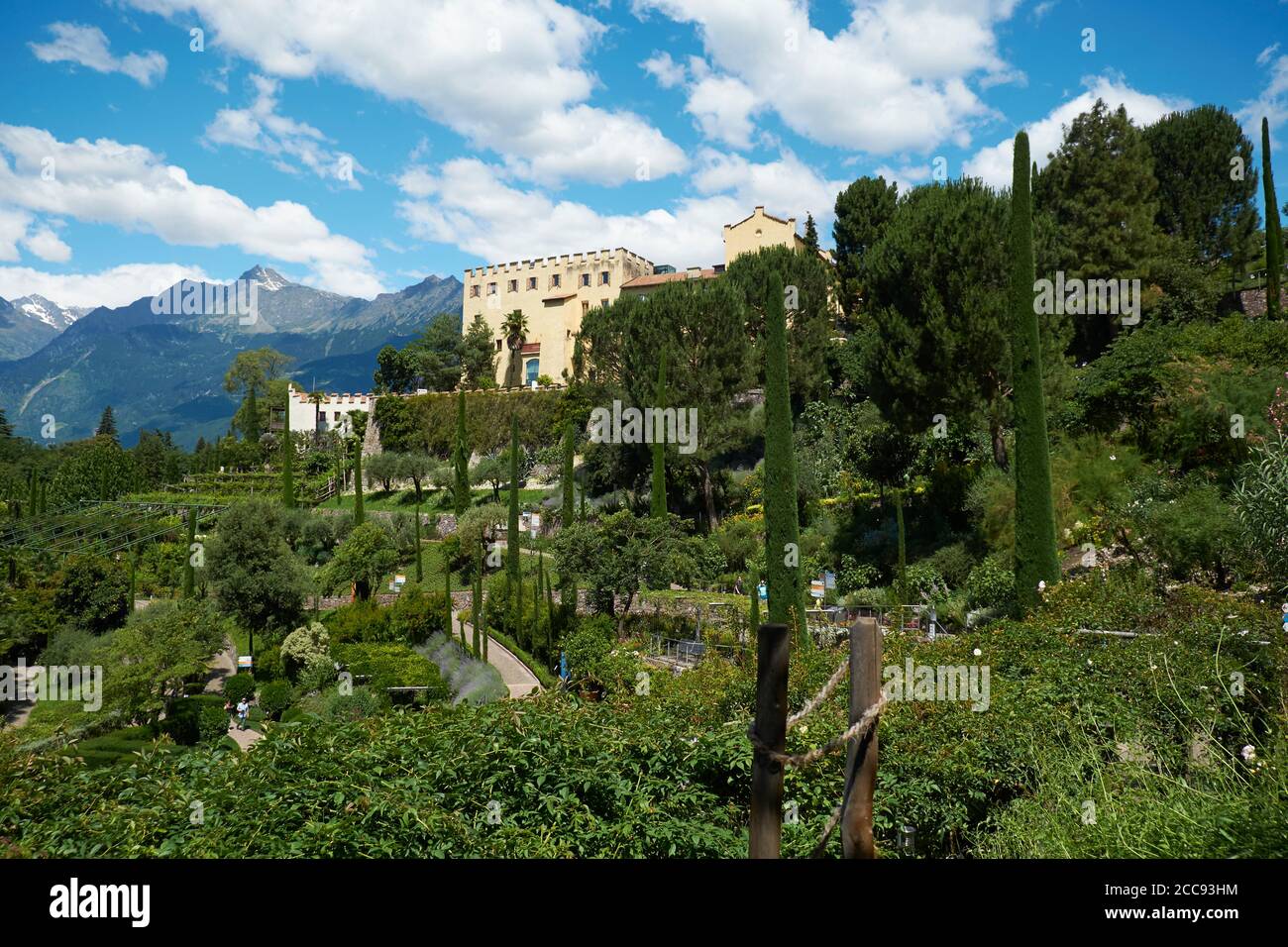 botanical gardens of Trauttmansdorff castle,South Tyrol Stock Photo