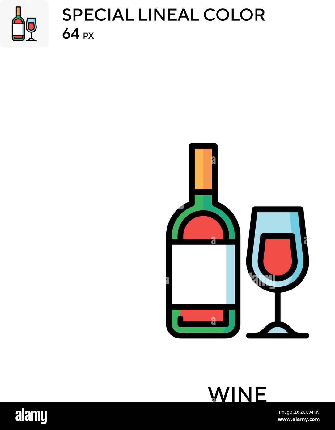 Wine Special lineal color vector icon. Illustration symbol design ...