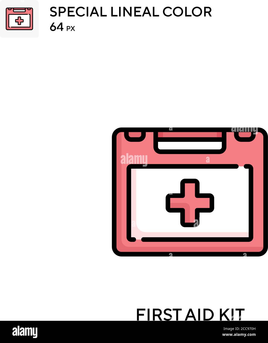 First aid kit Special lineal color vector icon. Illustration symbol ...