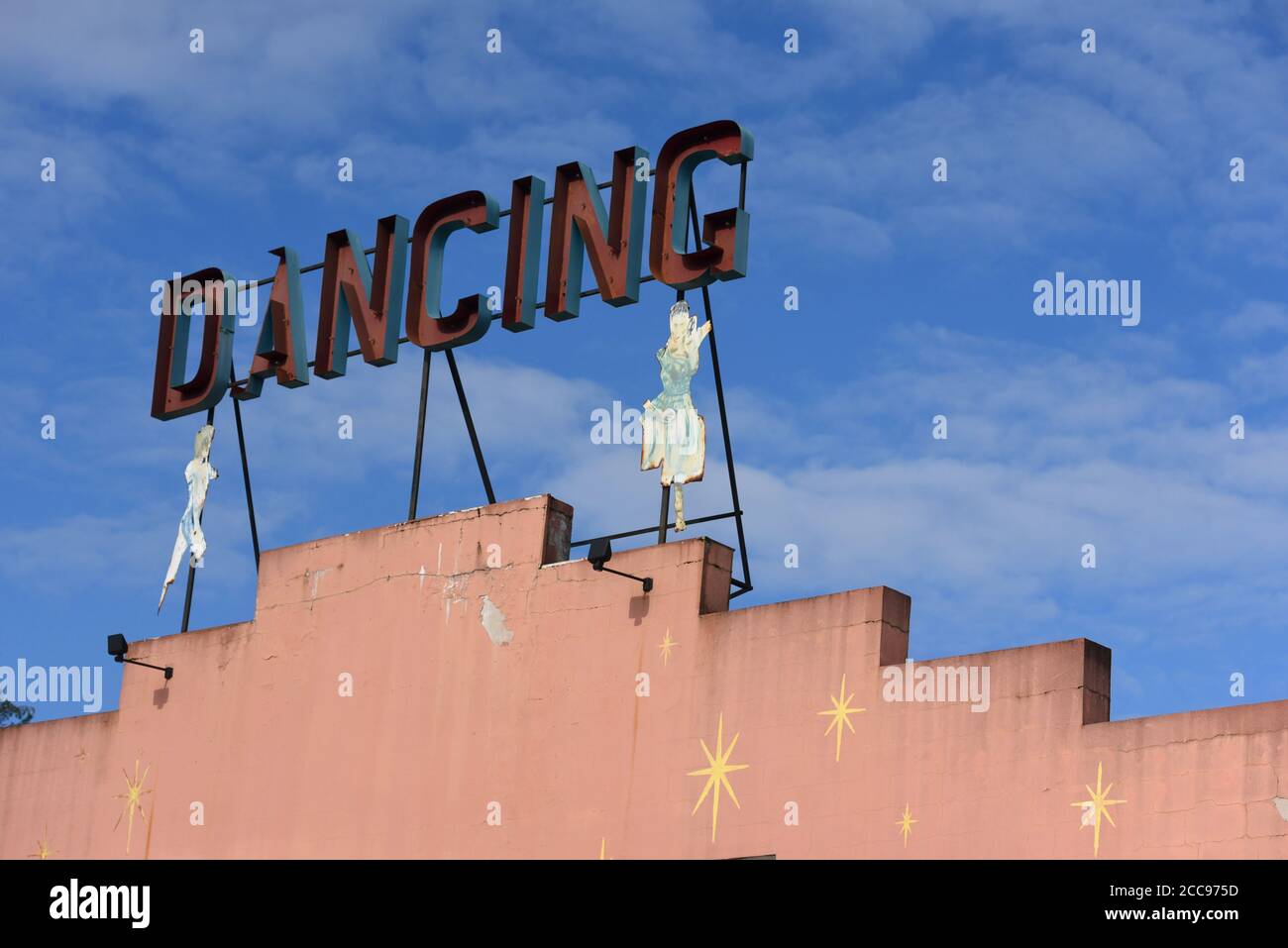 Facade of a dance club in Chavannes (south-eastern France) Stock Photo