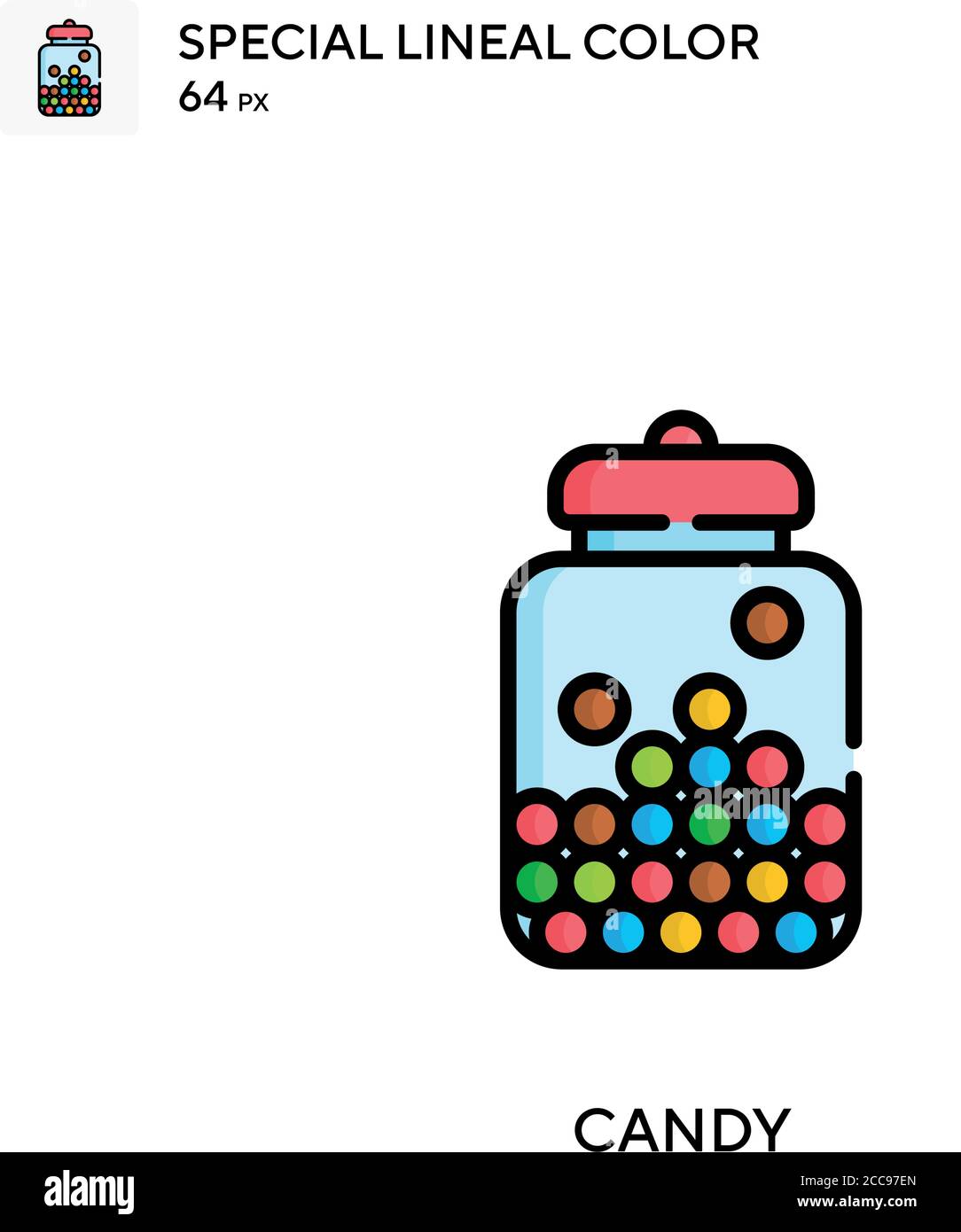 Candy Special lineal color vector icon. Illustration symbol design ...