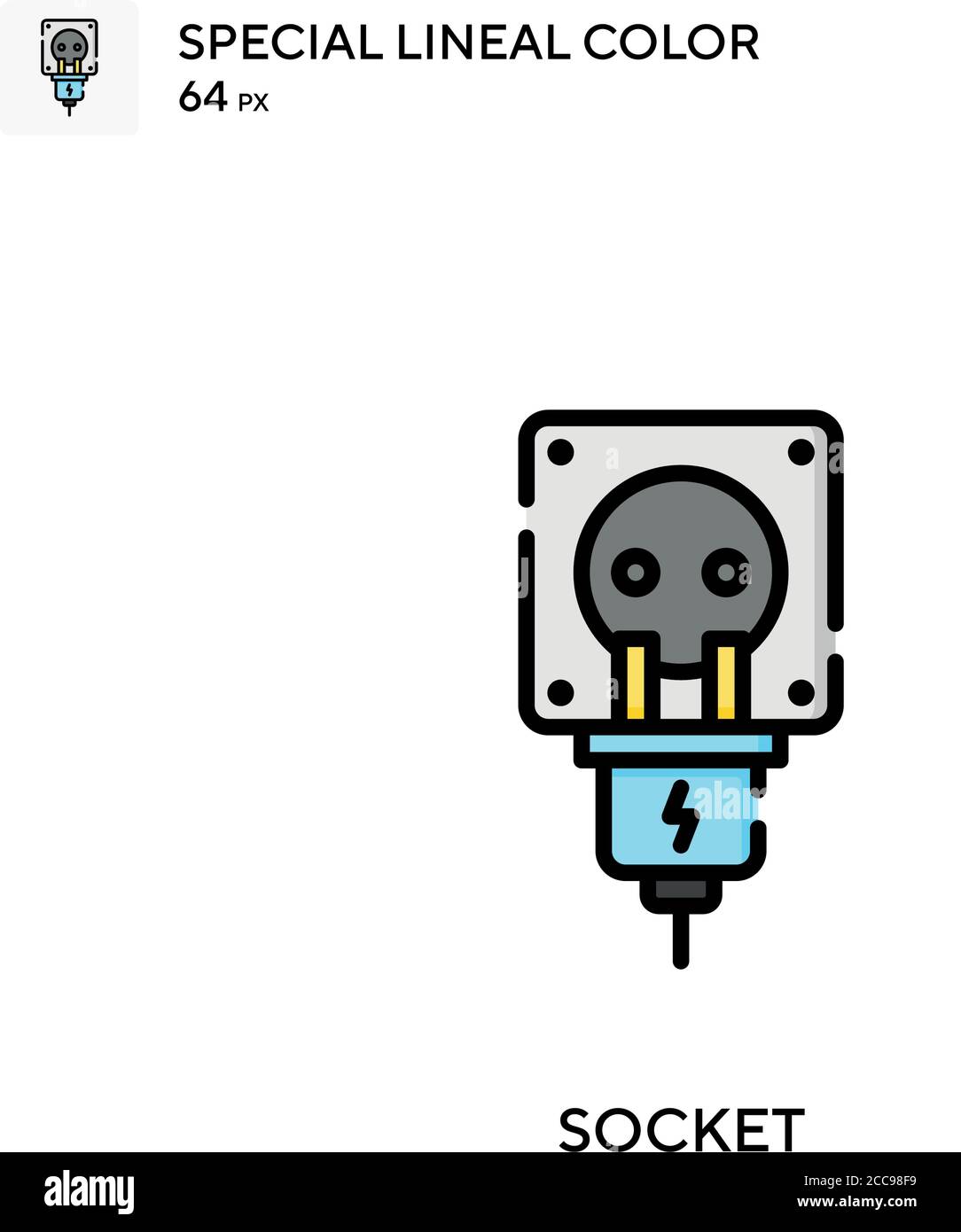 Socket Special lineal color vector icon. Illustration symbol design ...