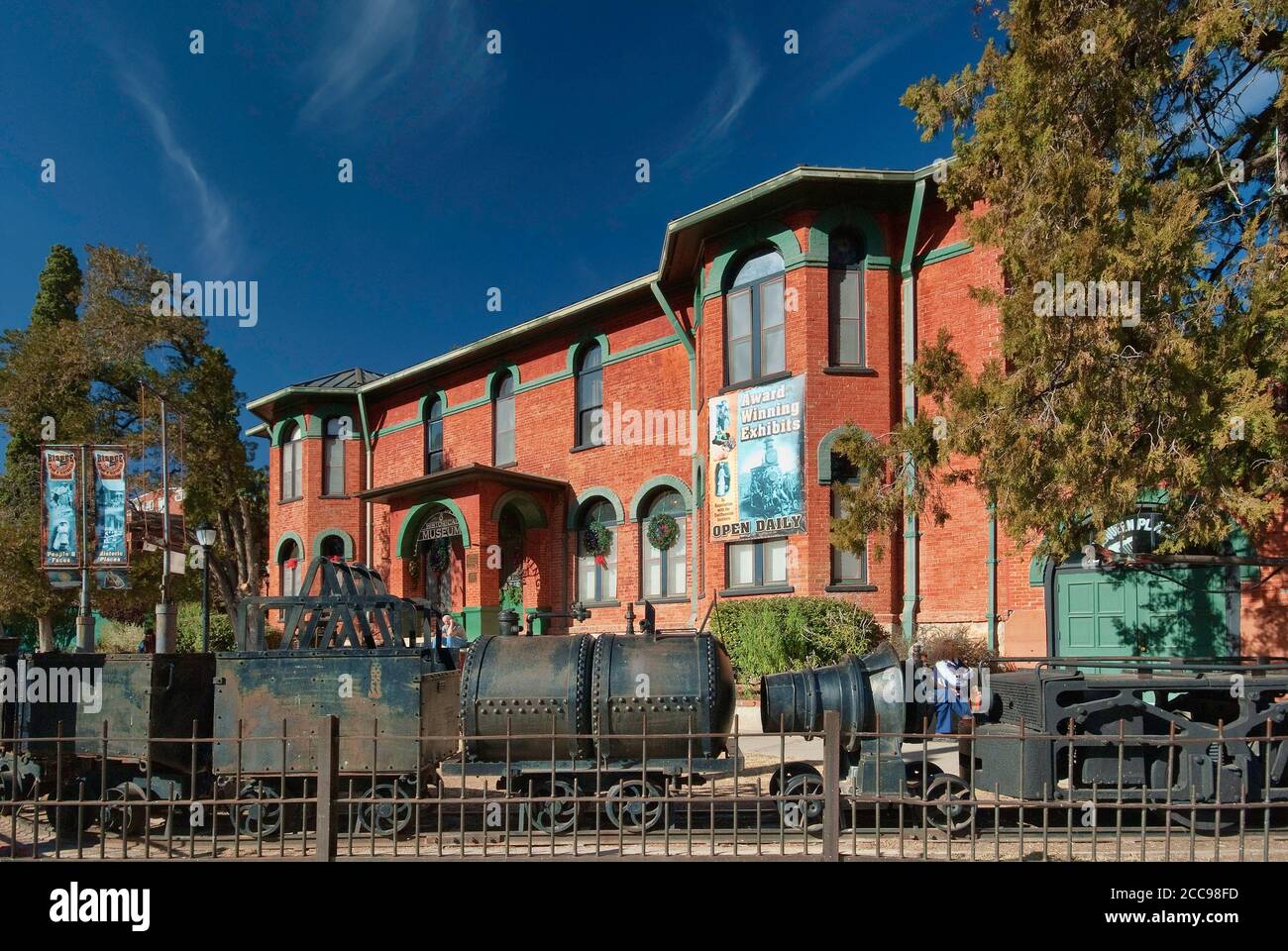 Old mining tram at Bisbee Mining and Historical Museum in Bisbee, Arizona, USA Stock Photo