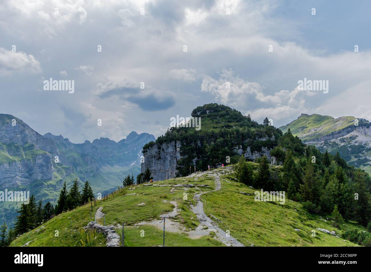 Beautiful exploration tour through the Appenzell mountains in Switzerland. - Appenzell/Alpstein/Switzerland Stock Photo