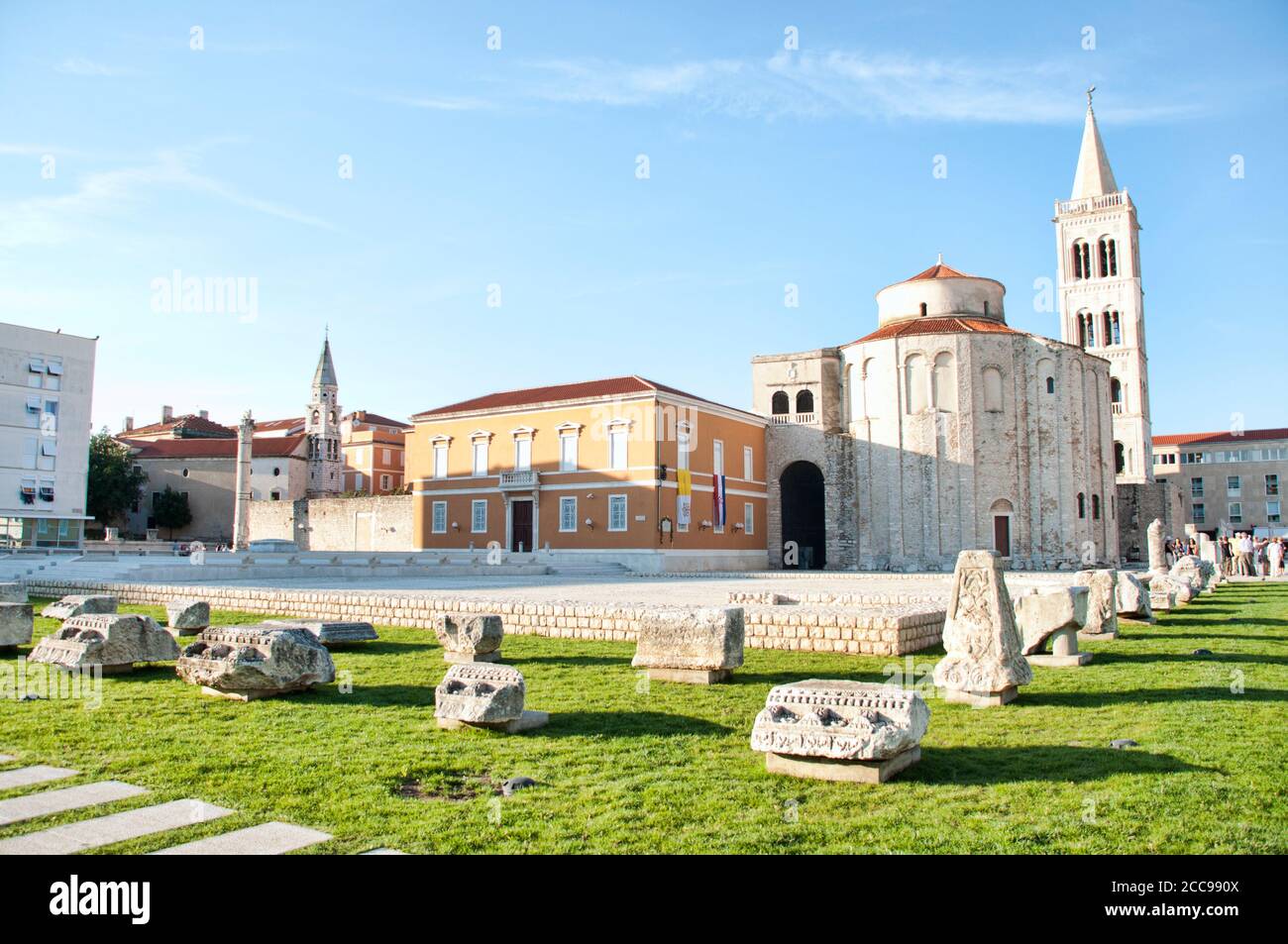 Church of St. Donatus and Roman Forum located in Zadar, Croatia Stock Photo