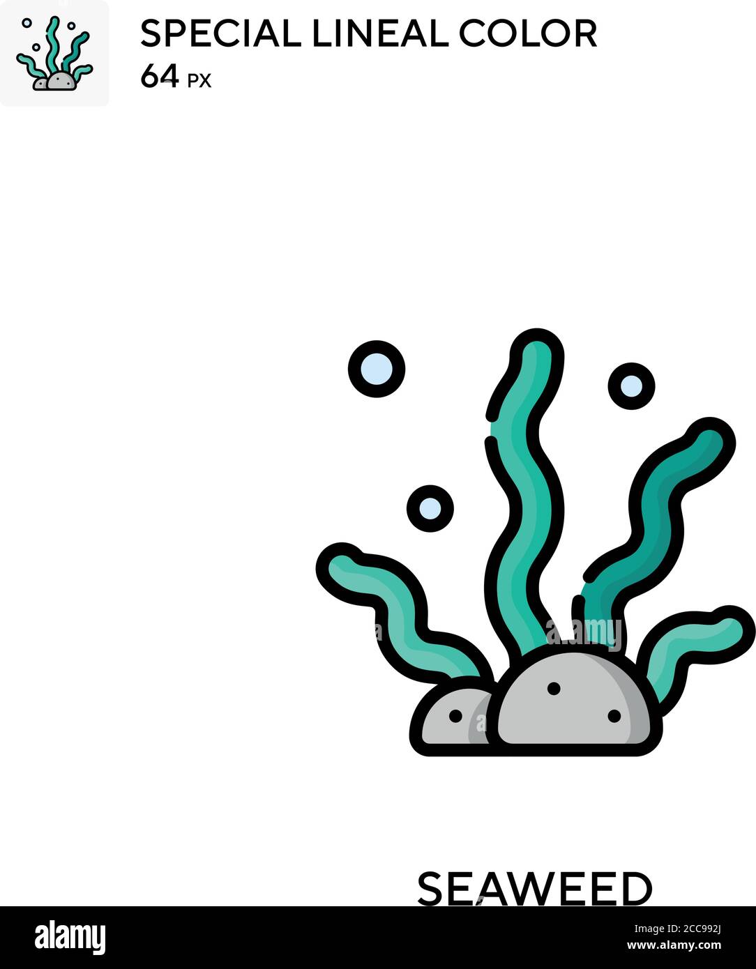 Seaweed Special lineal color vector icon. Illustration symbol design ...