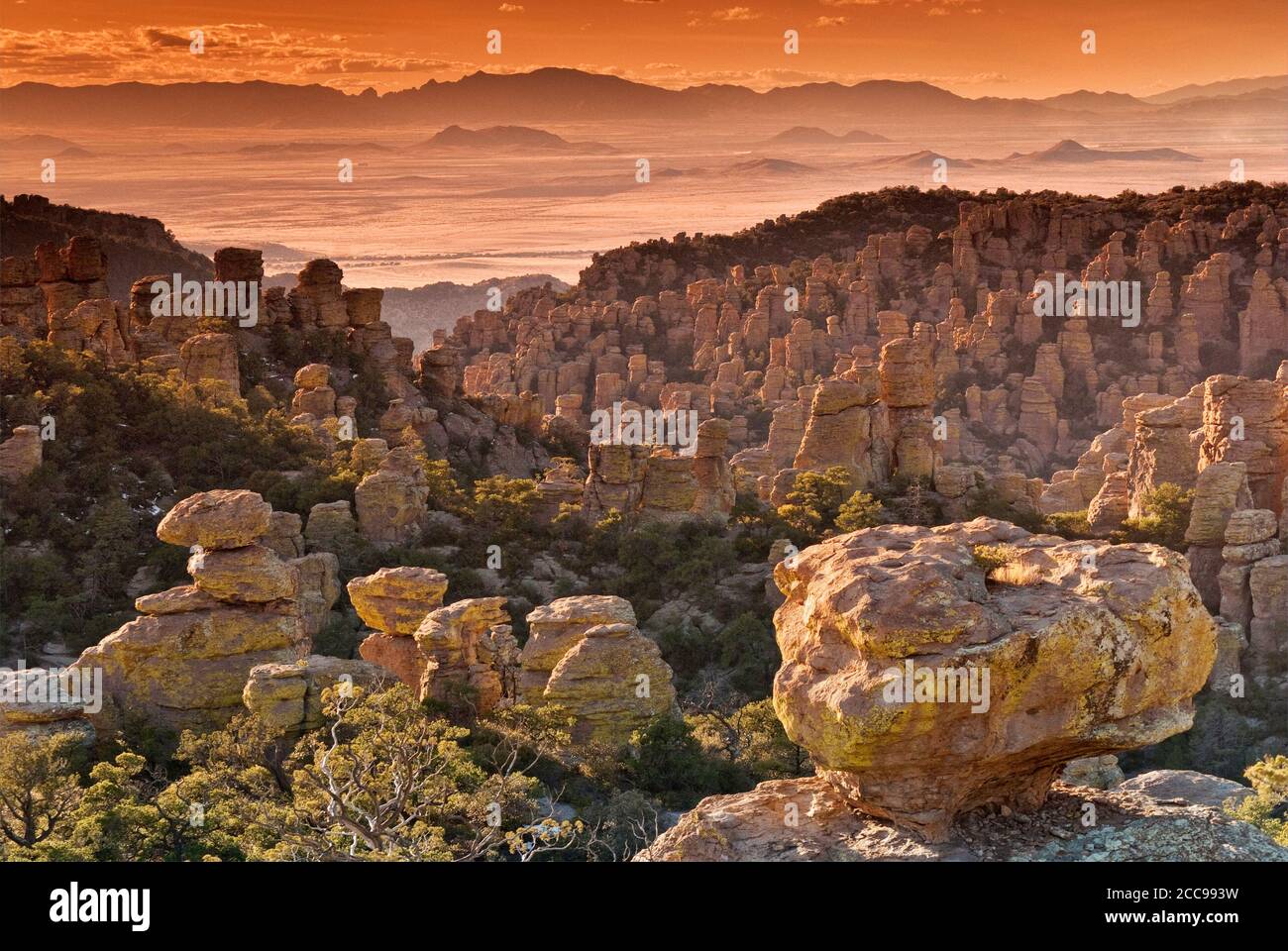 View from Massai Point at Chiricahua National Monument with Sulphur