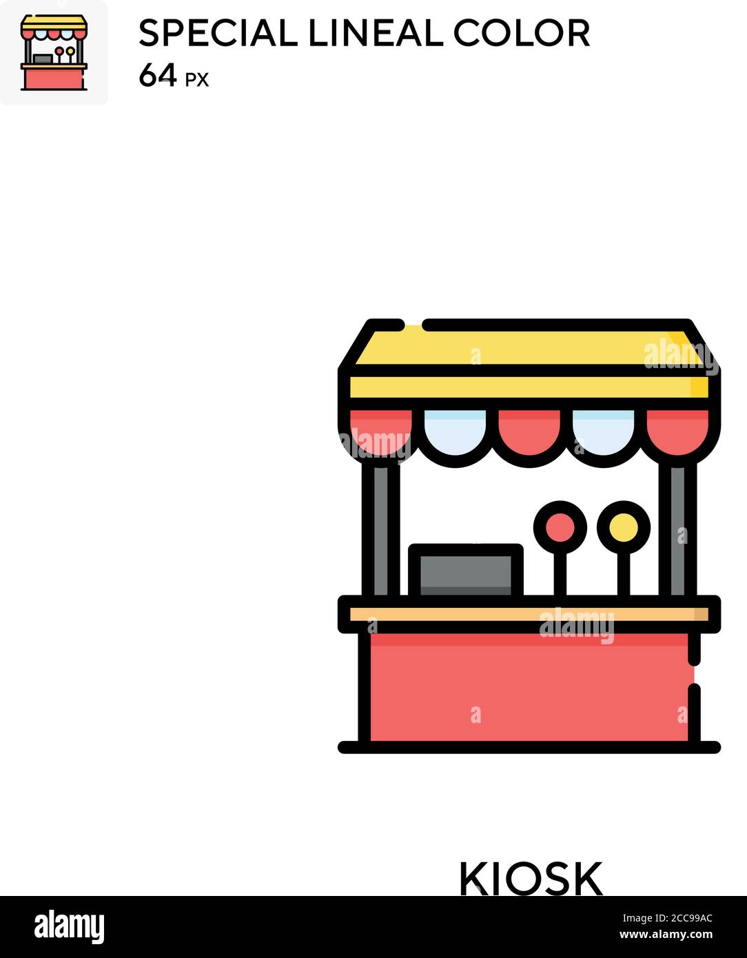 Kiosk Special lineal color vector icon. Illustration symbol design ...