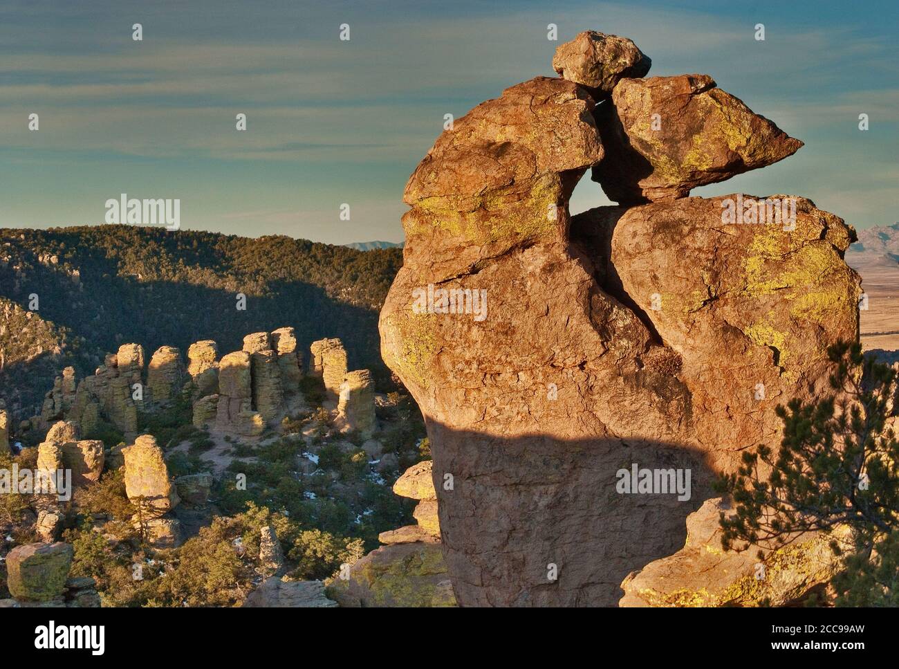 Rocks at Massai Point at Chiricahua National Monument, Arizona, USA Stock Photo