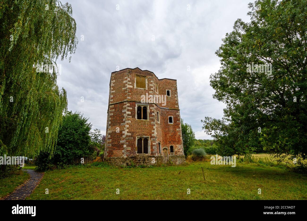 Otford Palace (or the Archbishop's Palace) in Otford, Kent, UK. This is the North-West Tower, the principle surviving remains of the palace. Stock Photo