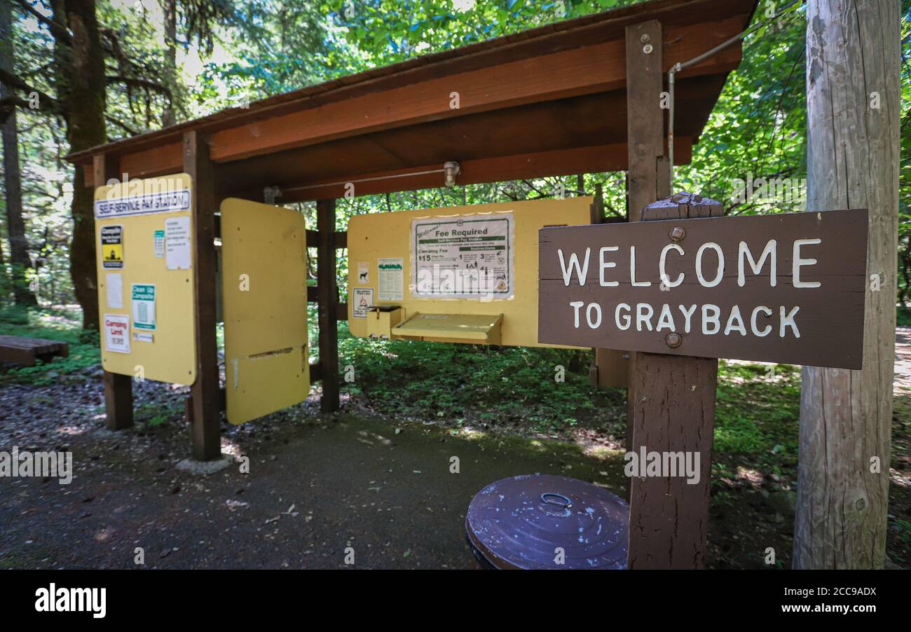 CAVE JUNCTION, OREGON, UNITED STATES Sep 01, 2019 The signage and informational board