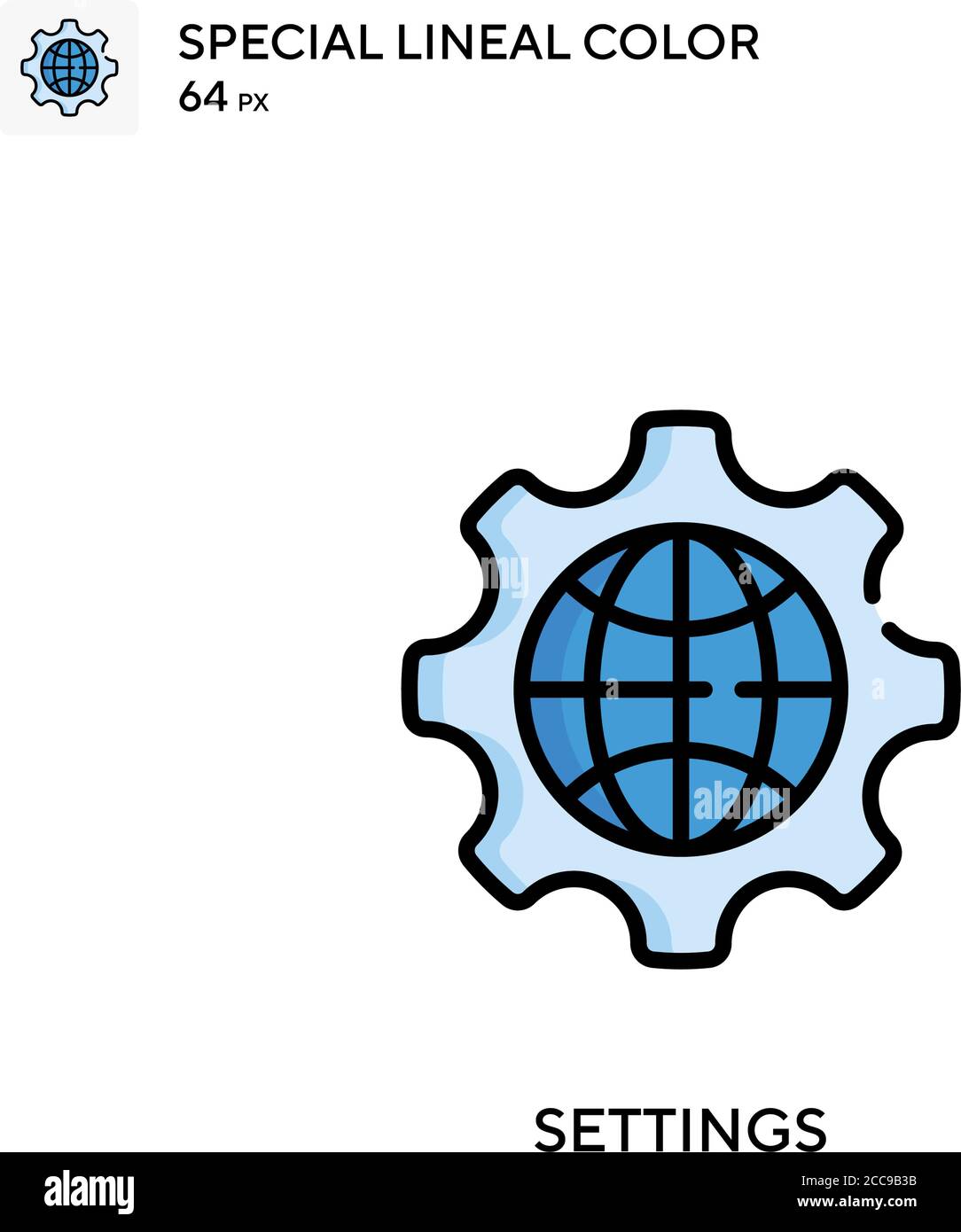 Settings Special lineal color vector icon. Illustration symbol design ...