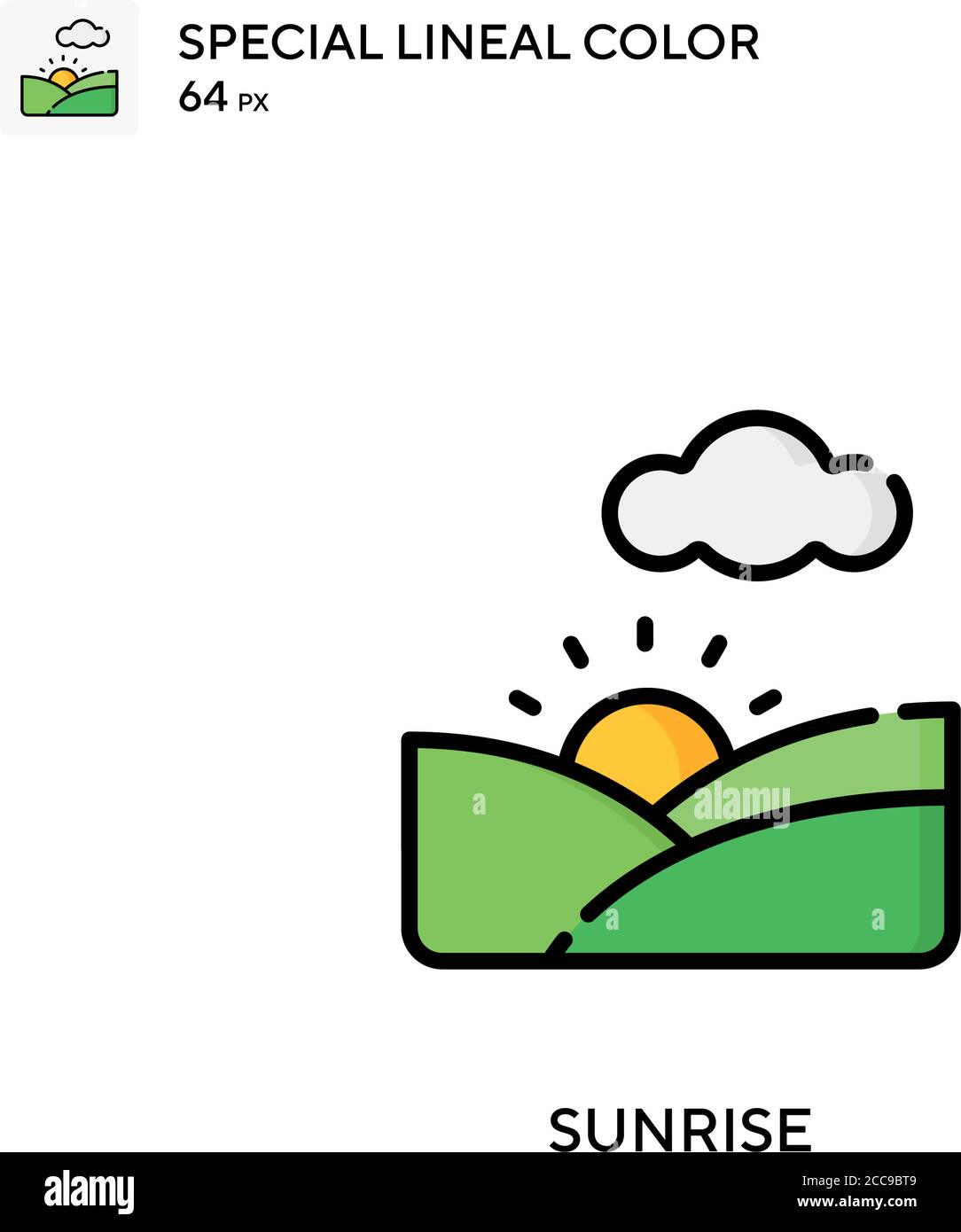 Sunrise Special lineal color vector icon. Illustration symbol design ...