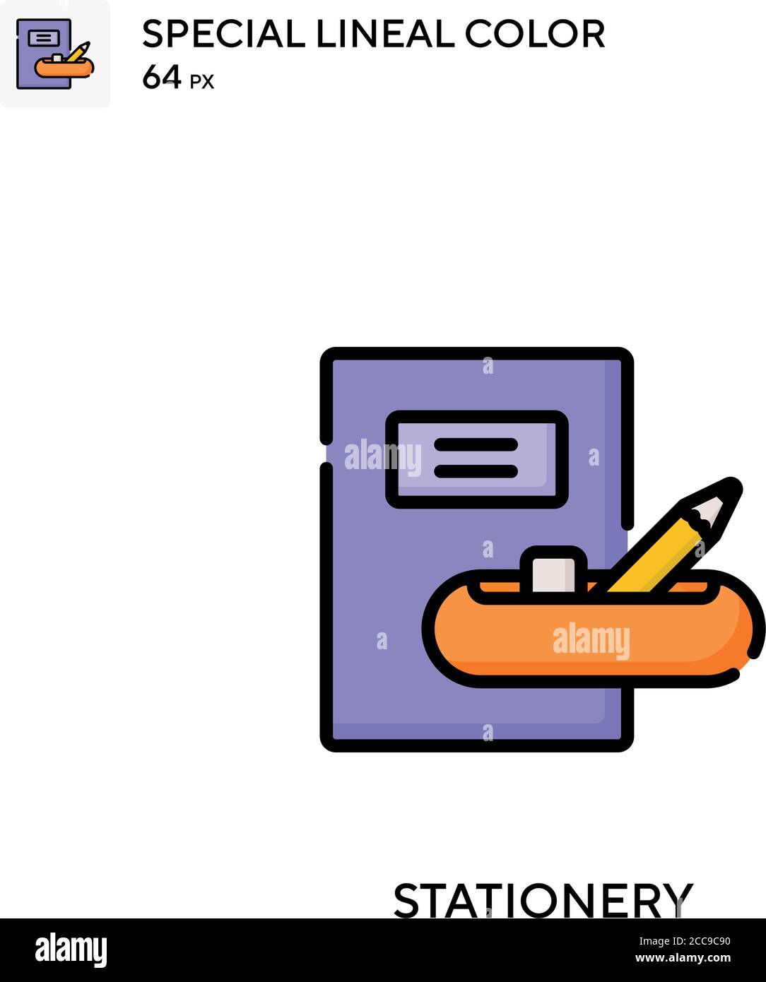 Stationery Special lineal color vector icon. Illustration symbol design ...