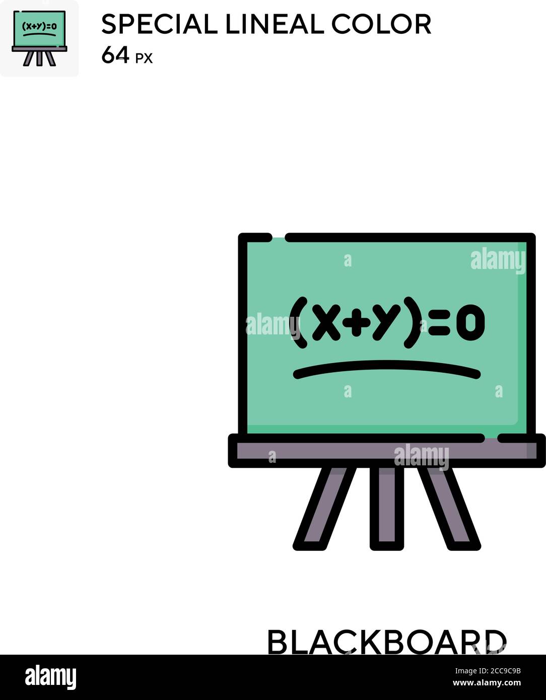 Blackboard Special lineal color vector icon. Illustration symbol design template for web mobile UI element. Stock Vector