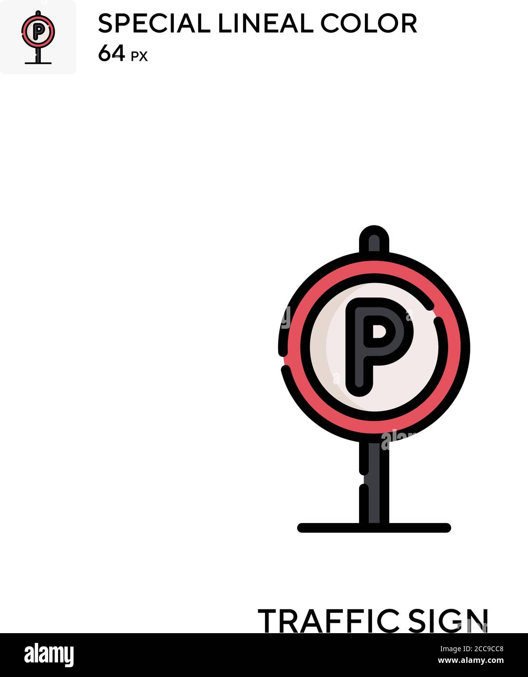 Traffic sign Special lineal color vector icon. Illustration symbol ...