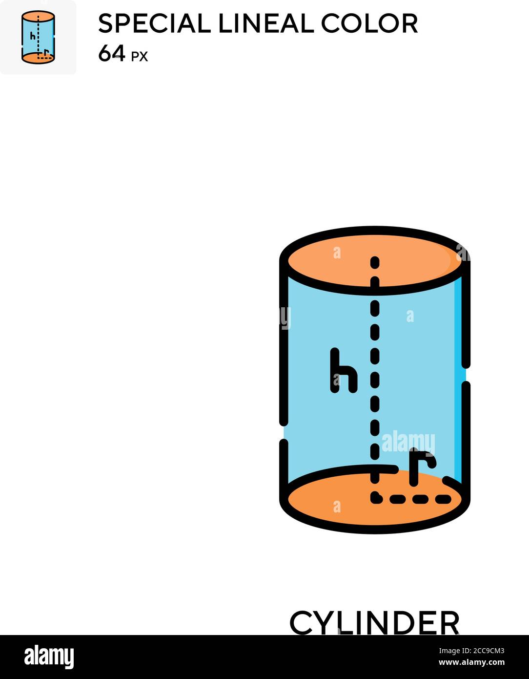 Cylinder Special lineal color vector icon. Illustration symbol design ...