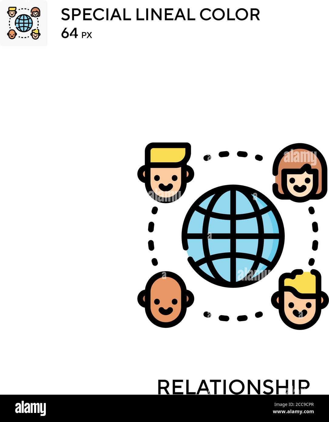 Relationship Special lineal color vector icon. Illustration symbol ...