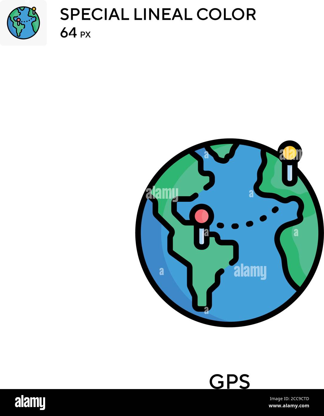 Gps Special lineal color vector icon. Illustration symbol design ...