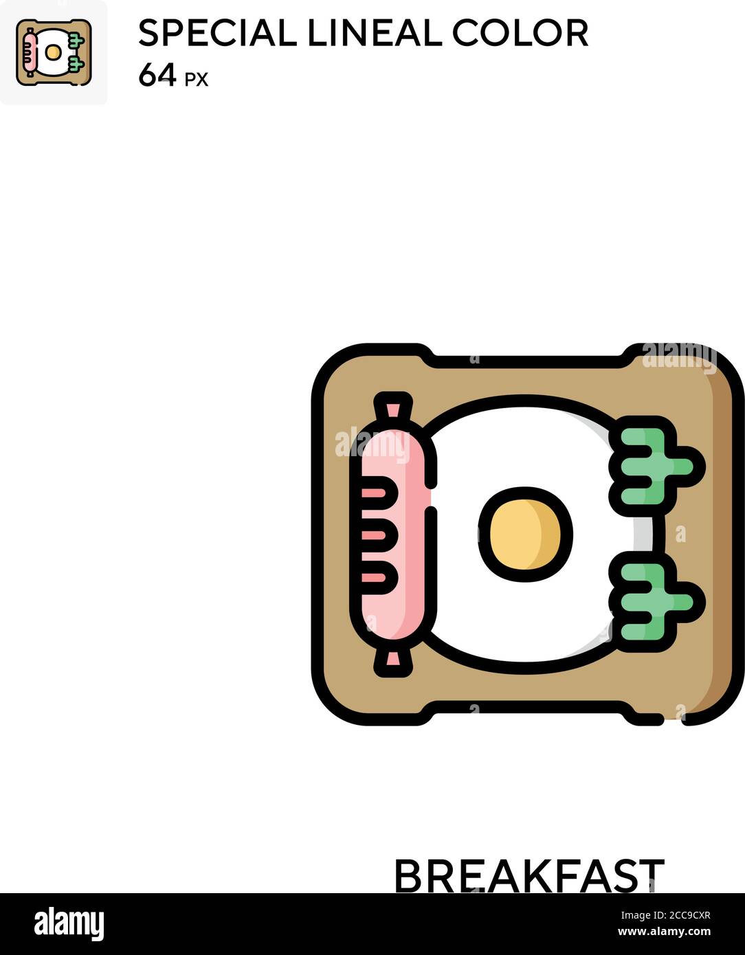 Breakfast Special lineal color vector icon. Illustration symbol design ...