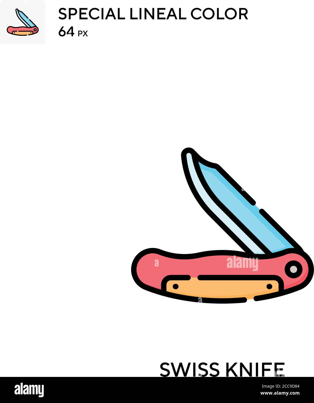 Swiss knife Special lineal color vector icon. Illustration symbol ...