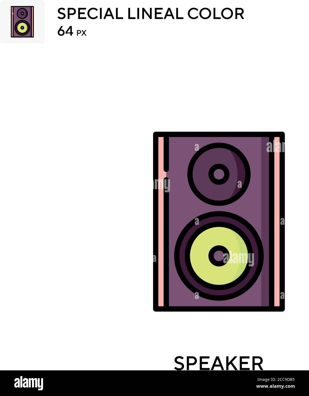 Speaker Special lineal color vector icon. Illustration symbol design ...