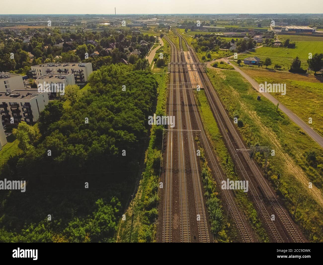 Railway track nature aerial view hi-res stock photography and images ...