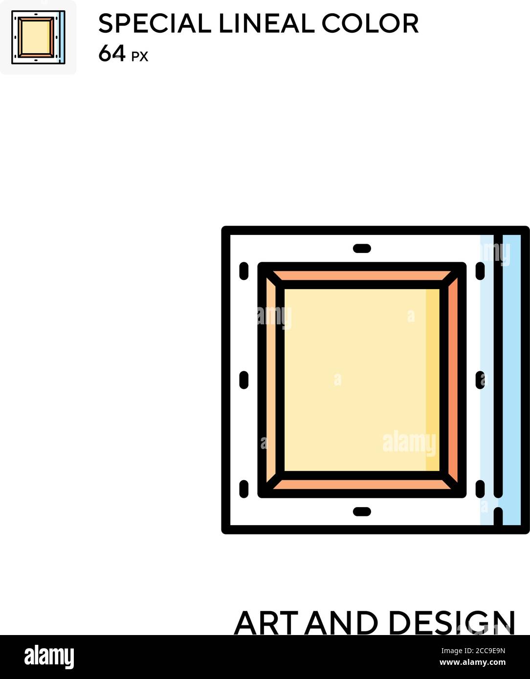 Art and design Special lineal color vector icon. Illustration symbol ...