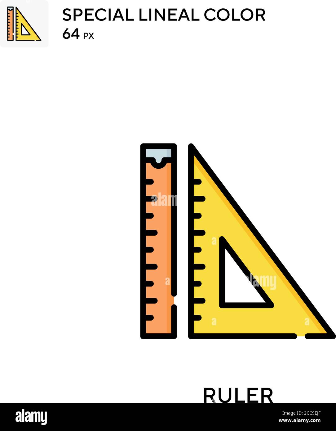 Ruler Special lineal color vector icon. Illustration symbol design ...