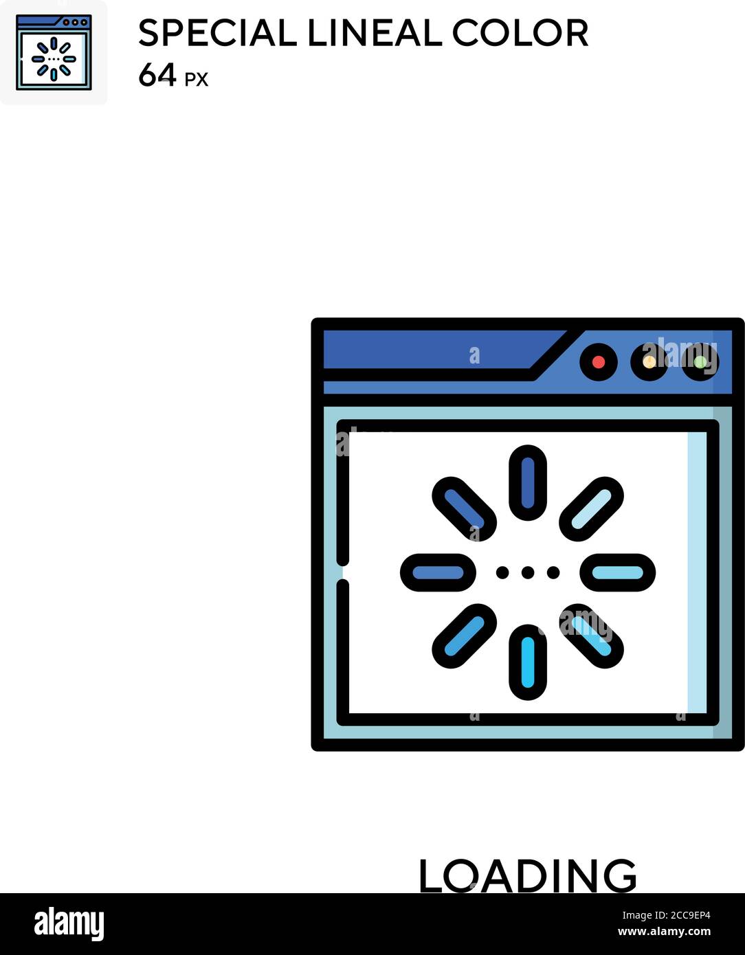 Loading Special lineal color vector icon. Illustration symbol design template for web mobile UI element. Stock Vector