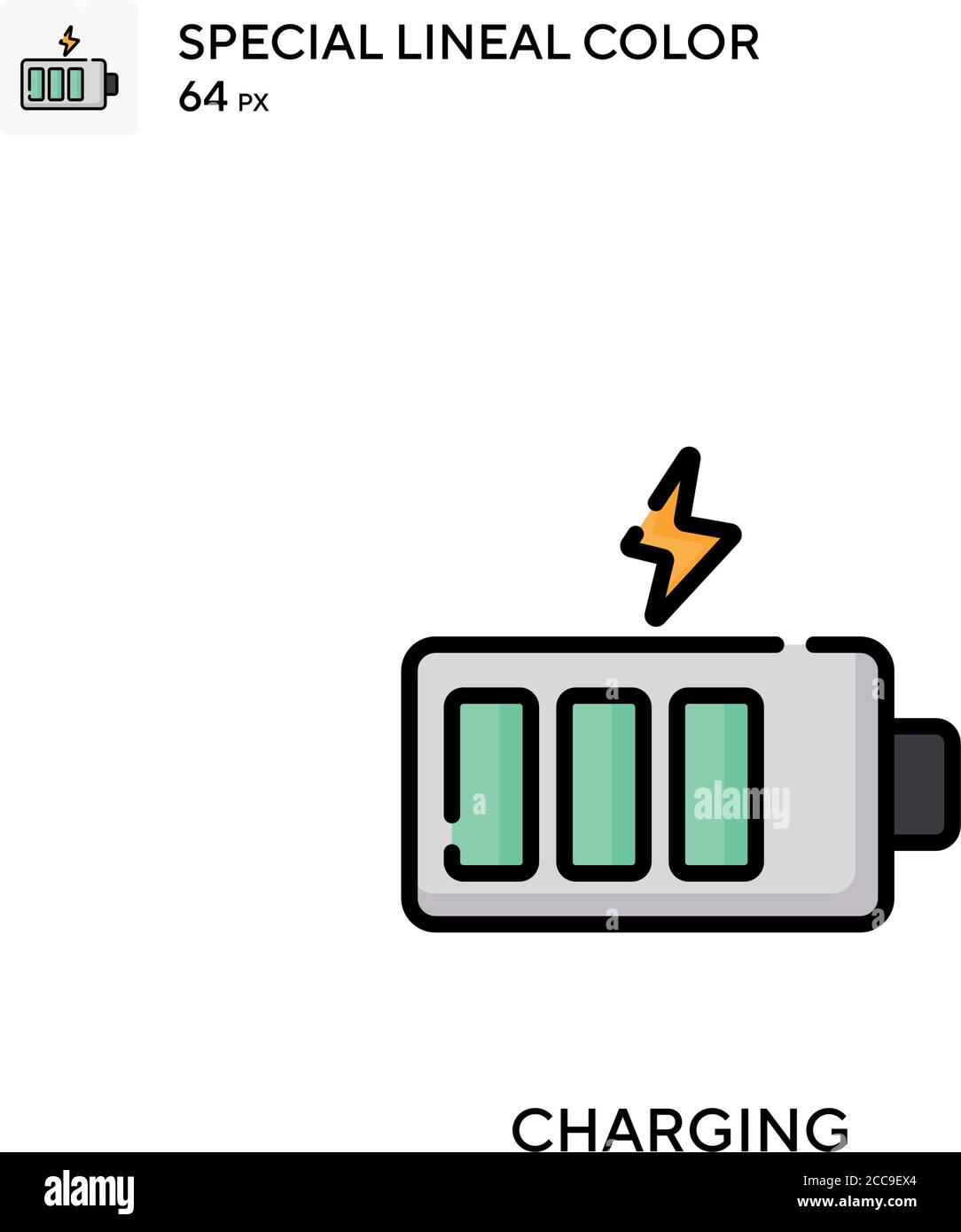 Charging Special lineal color vector icon. Illustration symbol design ...