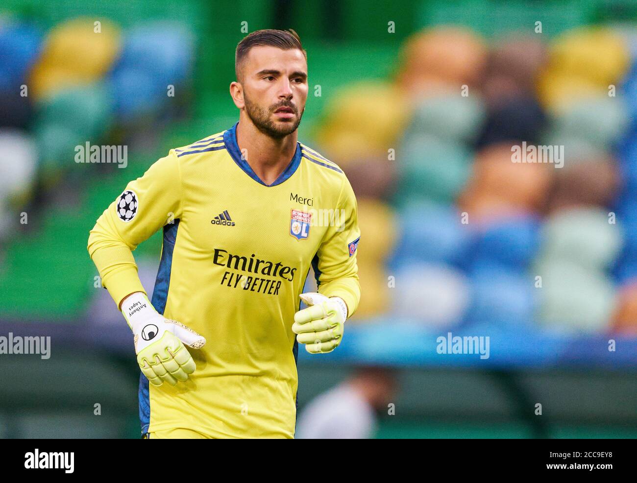 Lisbon, Lissabon, Portugal, 19th August 2020. Anthony LOPES, LYON 1 in the  semifinal match UEFA Champions League, final tournament FC BAYERN MUENCHEN  - OLYMPIQUE LYON 3-0 in season 2019/2020, FCB, © Peter