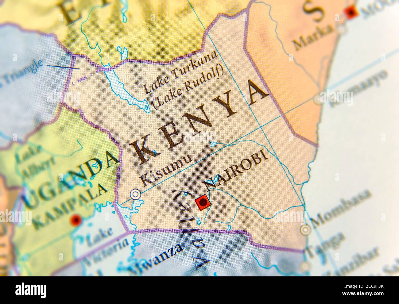 Geographic map of Kenya Stock Photo - Alamy