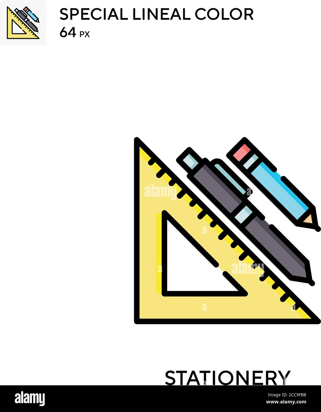 Stationery Special lineal color vector icon. Illustration symbol design ...