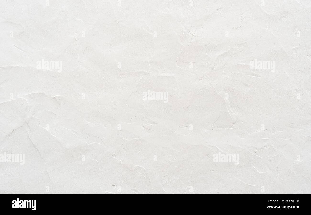 White plastered wall background or texture Stock Photo