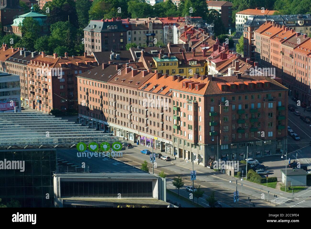 View of Gothenburg and  Universeum Museum, Sweden Stock Photo