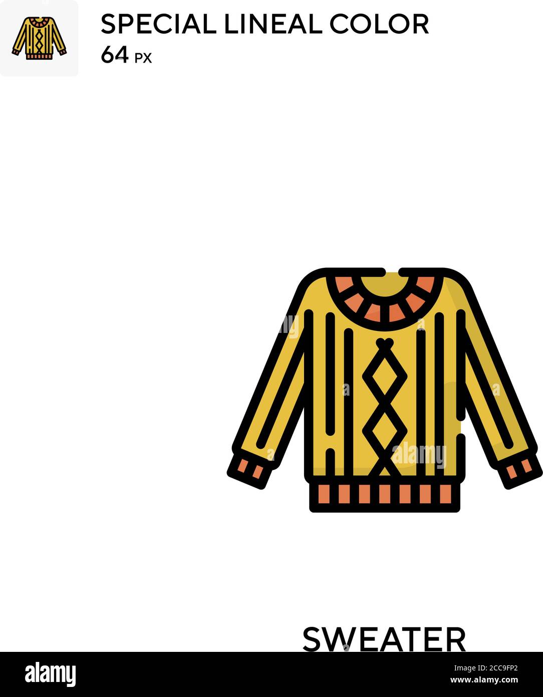 Sweater Special lineal color vector icon. Illustration symbol design ...