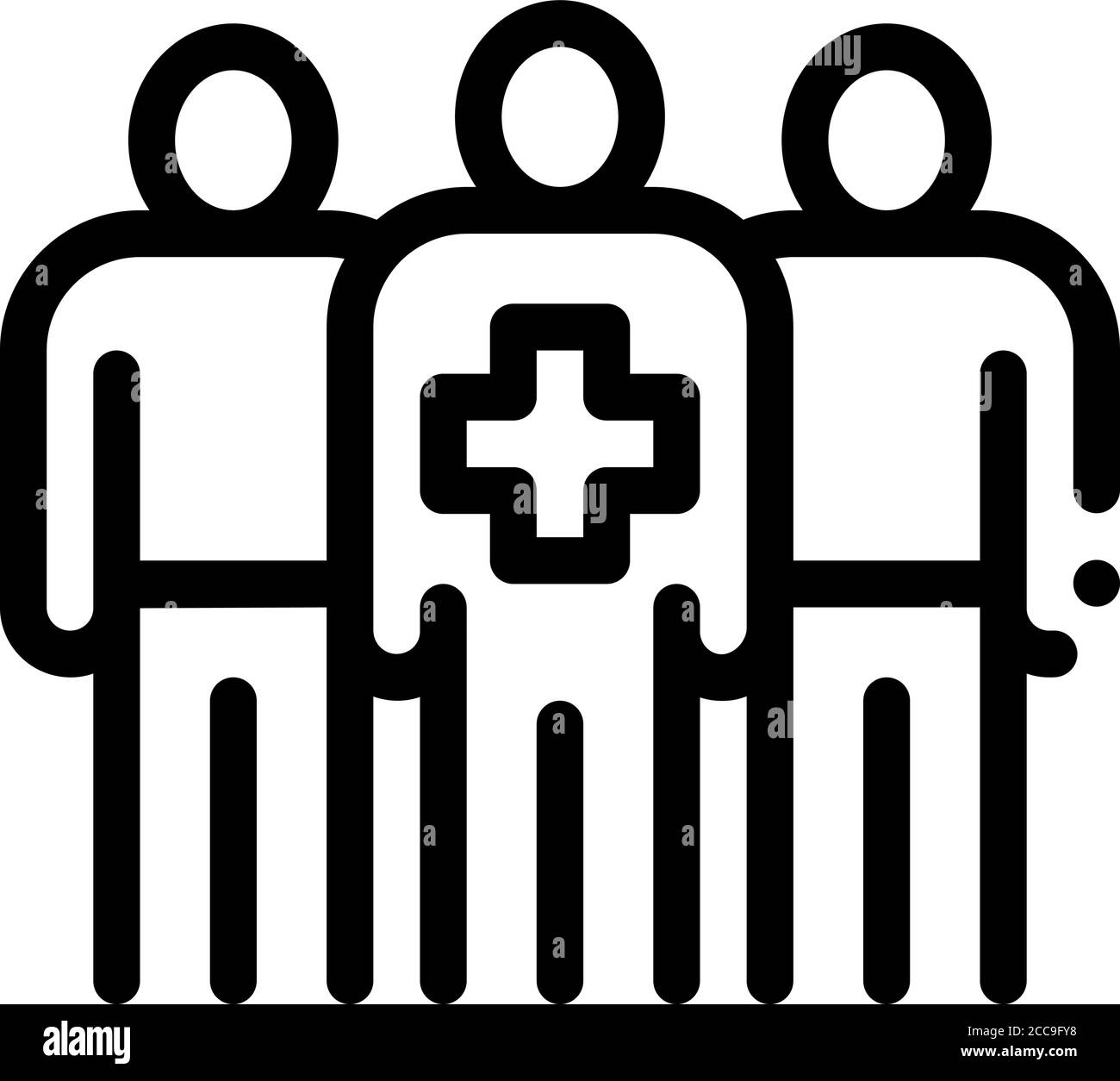 medical staff icon vector outline illustration Stock Vector Image & Art