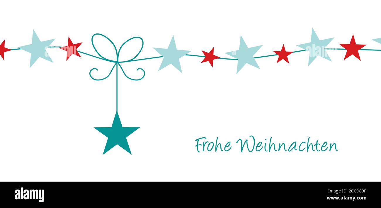 Illustration of stars on a string with one hanging star and the Germans