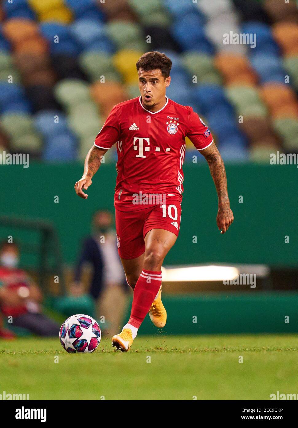 Lisbon, Lissabon, Portugal, 19th August 2020.  Philippe COUTINHO, FCB 10   in the semifinal match UEFA Champions League, final tournament FC BAYERN MUENCHEN - OLYMPIQUE LYON 3-0 in season 2019/2020, FCB,  © Peter Schatz / Alamy Live News  / Pool   - UEFA REGULATIONS PROHIBIT ANY USE OF PHOTOGRAPHS as IMAGE SEQUENCES and/or QUASI-VIDEO -  National and international News-Agencies OUT Editorial Use ONLY Stock Photo