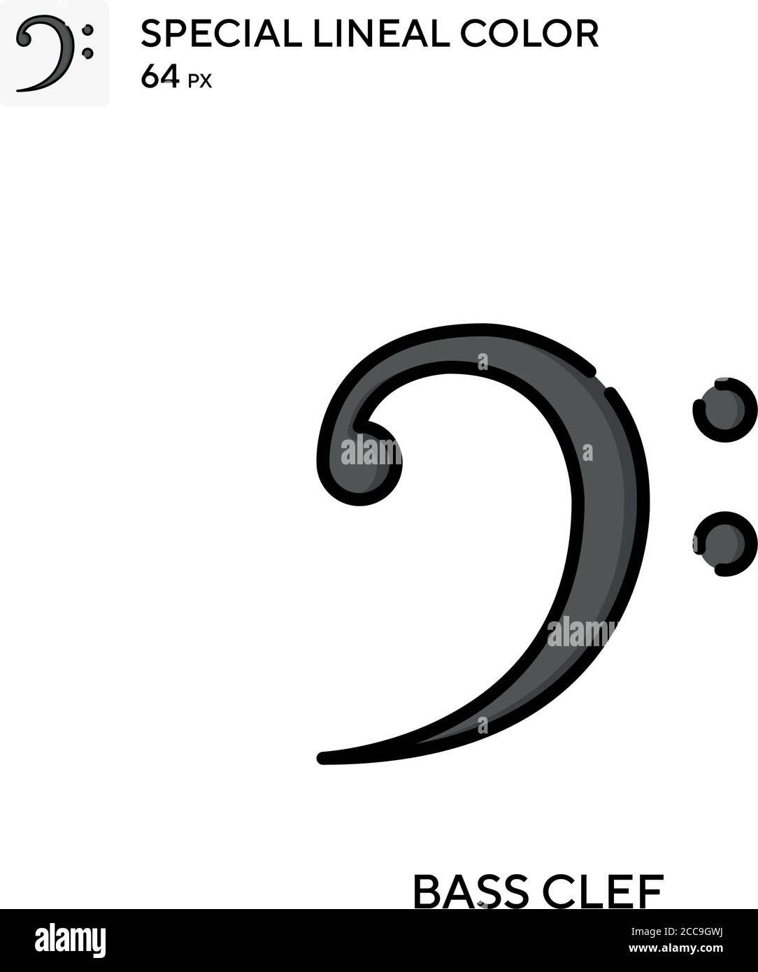 white alto clef vector icon on black background. modern flat alto clef from  music and media concept vector sign symbol can be use for web, mobile and  logo. Stock Vector