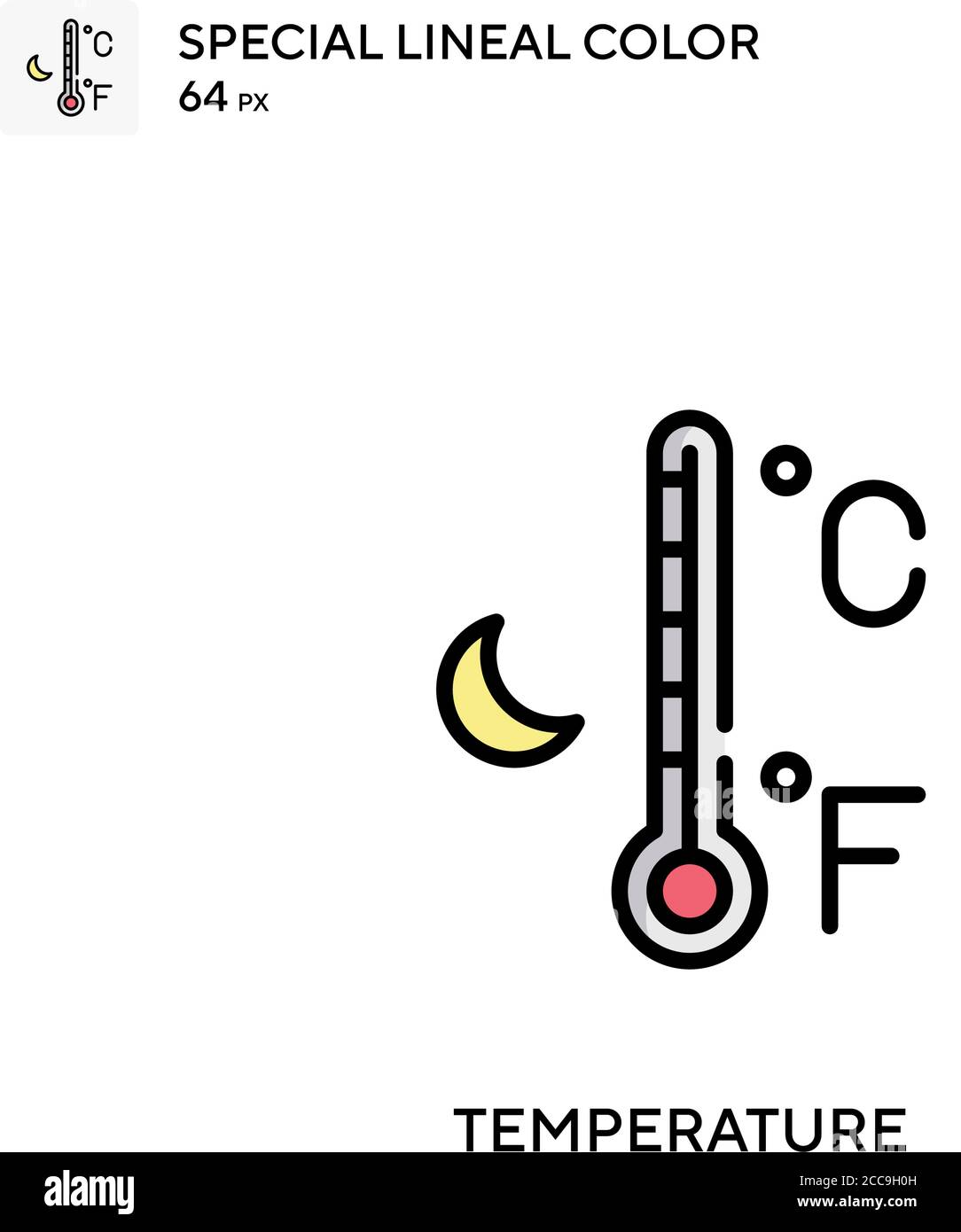 Temperature Special lineal color vector icon. Illustration symbol ...