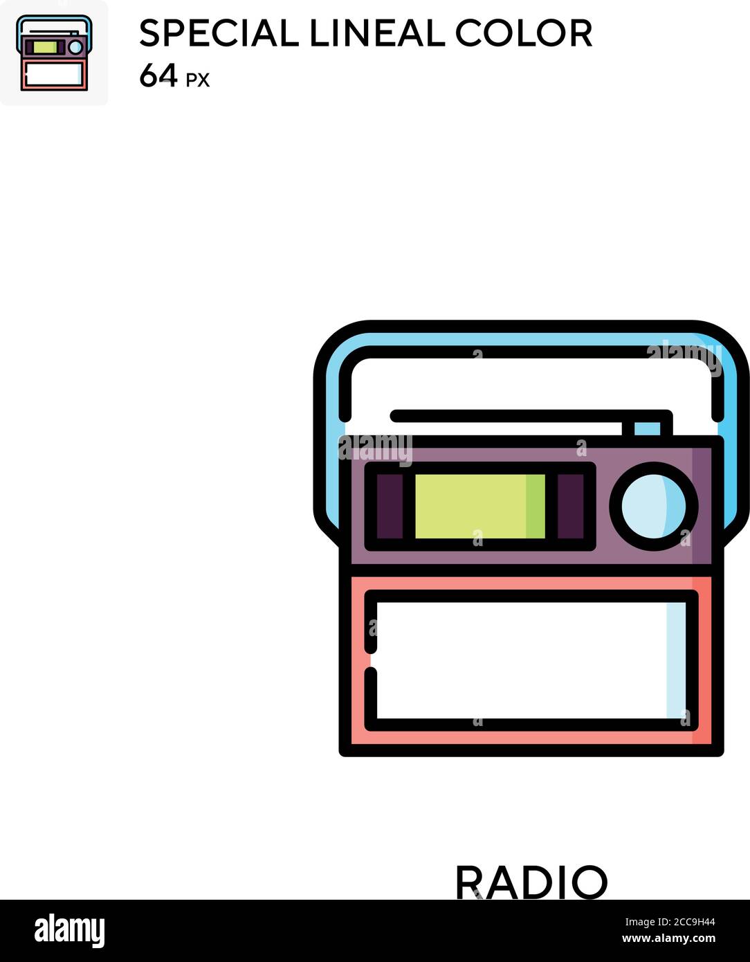 Radio Special lineal color vector icon. Illustration symbol design ...