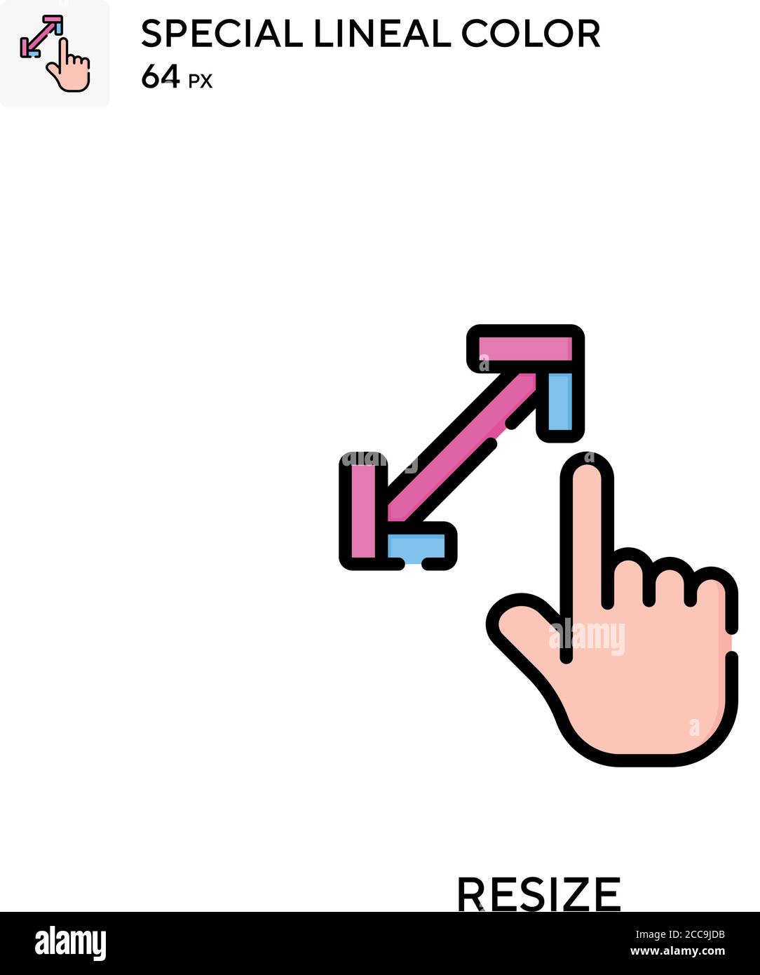 Resize Special lineal color vector icon. Illustration symbol design ...