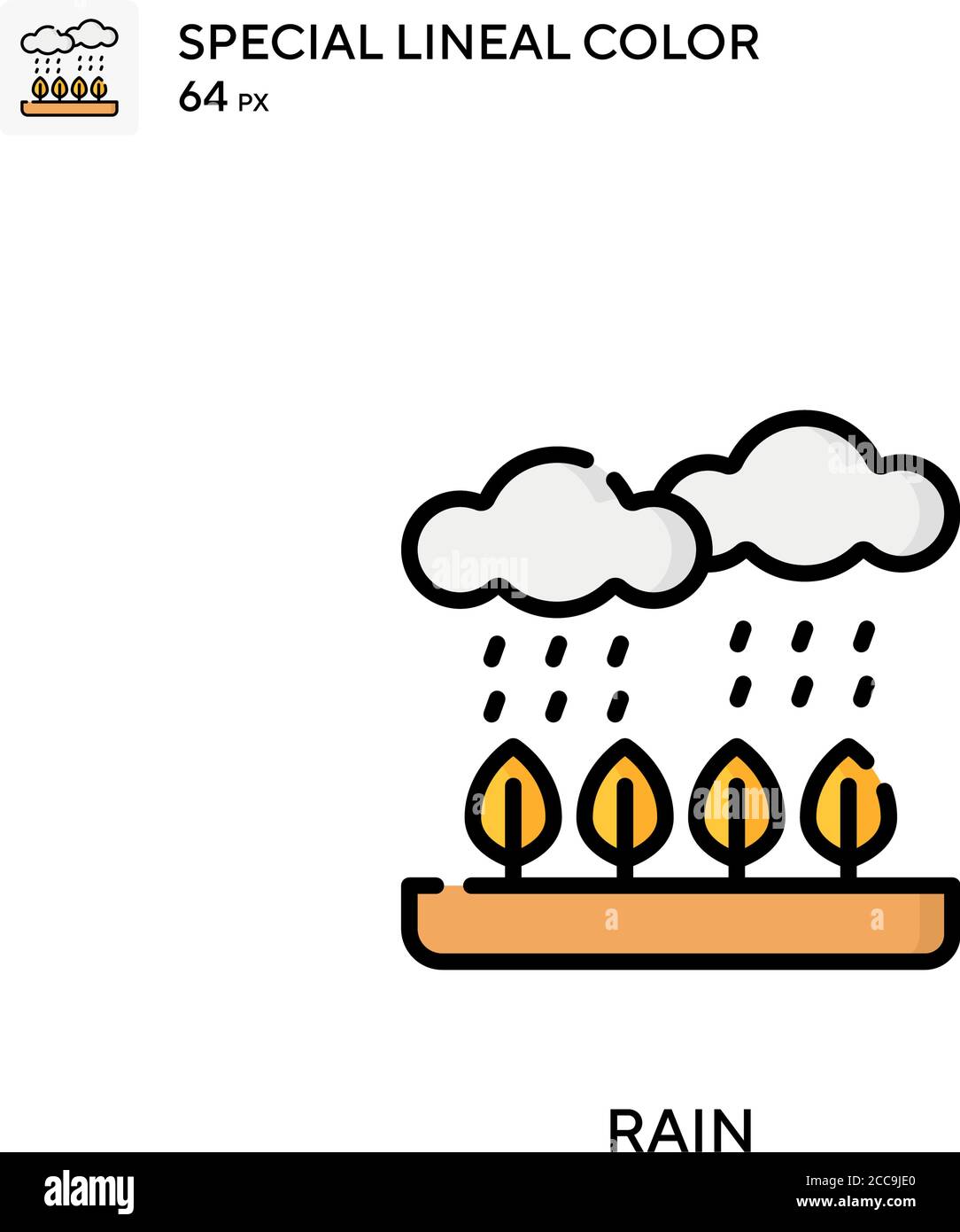 Rain Special lineal color vector icon. Illustration symbol design ...
