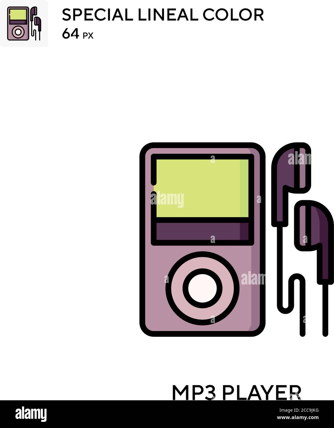 Mp3 player Special lineal color vector icon. Illustration symbol design  template for web mobile UI element Stock Vector Image & Art - Alamy