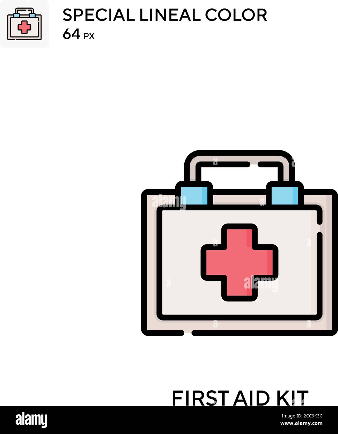 First aid kit Special lineal color vector icon. Illustration symbol ...
