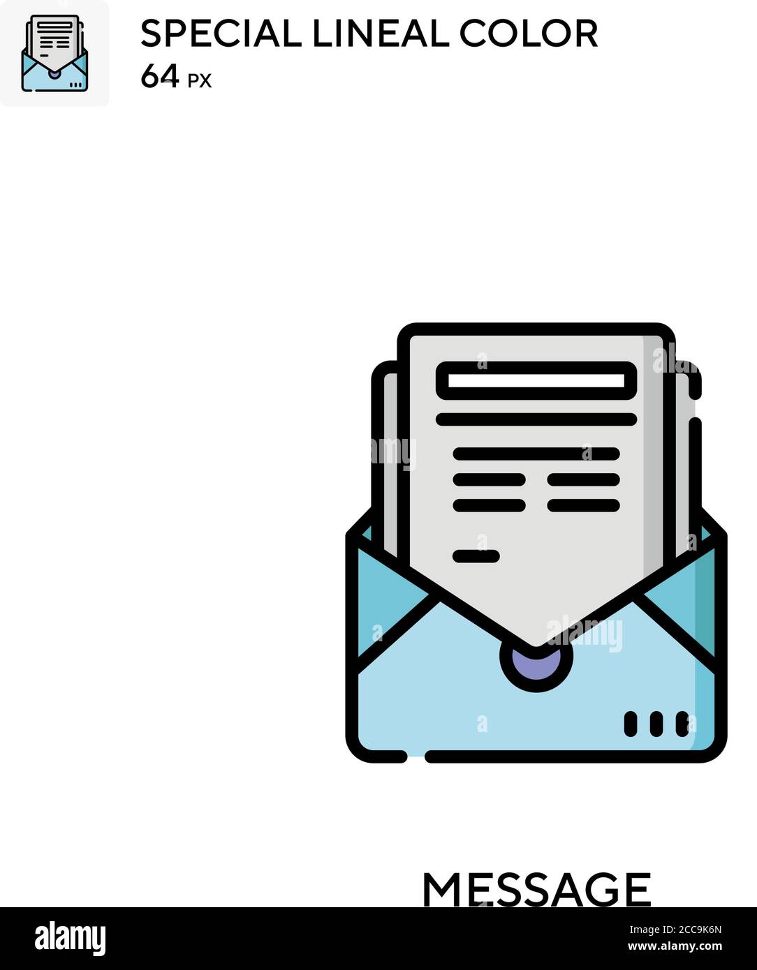Message Special lineal color vector icon. Illustration symbol design ...