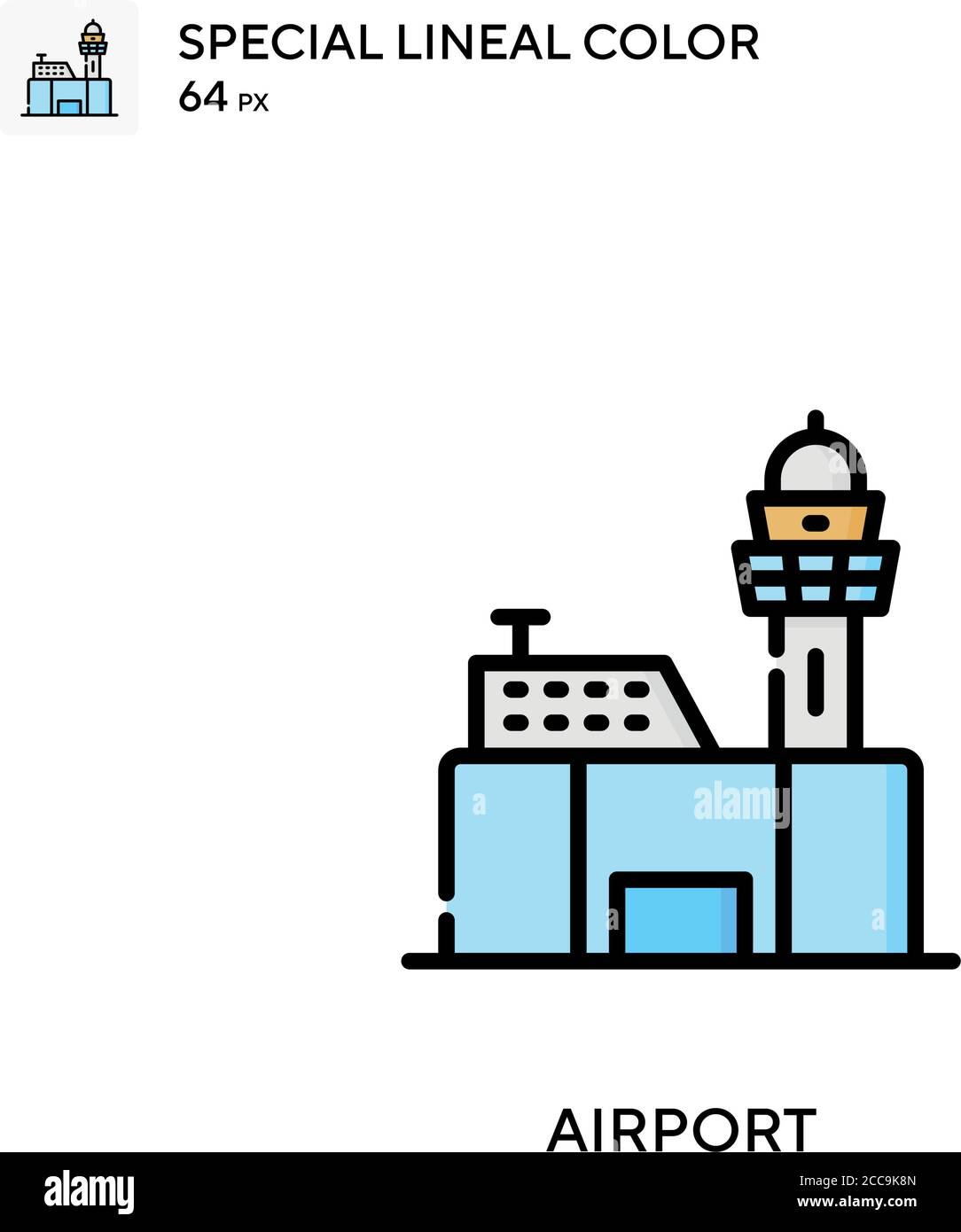 Airport Special lineal color vector icon. Illustration symbol design ...