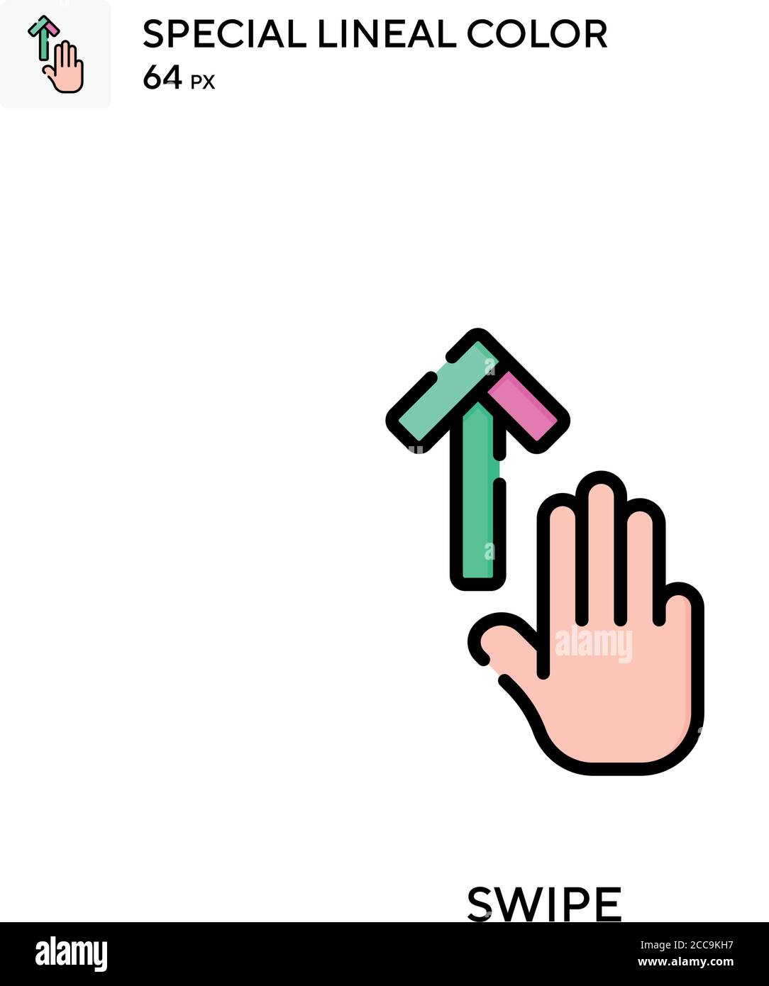 Swipe Special lineal color vector icon. Illustration symbol design ...